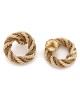 Wheat Chain Wrapped Circle Earrings